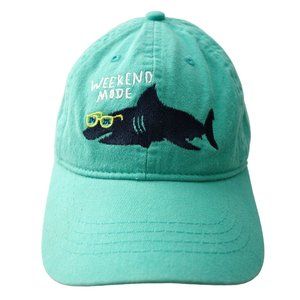Weekend Mode Shark Embroidered Womens Strapback Turquoise Baseball Cap Hat